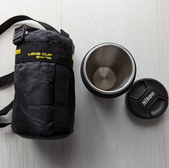 Camera Lens Style Thermal Tumbler With Carrying Pouch - Picture 3 of 4